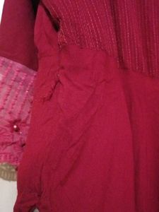 Red Embroidered Dress