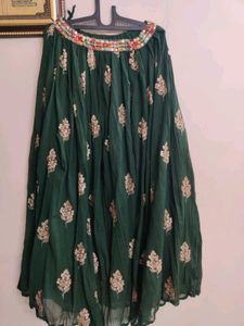 Green Embroidered Lehenga Choli