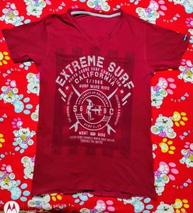 Maroon T-Shirt For Men/Boys ⭕
