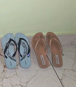 Pack Of 2 Cute Flip Flops - Size 4