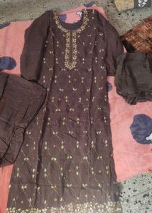 Combo Dimond Nd Tubelight Chikankari Suit Set