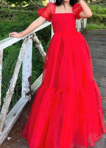 Red Organza Birthday Dress