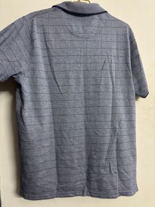 Pro-Tex Blue Checkered Polo T Shirt
