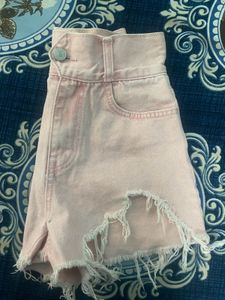 G-Star Raw Distressed Pink Denim Shorts