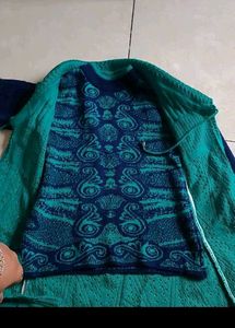 Stylish Green Knitted Girls Top with shrug