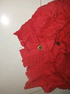 Red Strechable Shirt For Women and Girls