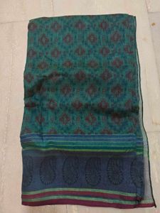 Women Blue Cotton Saree