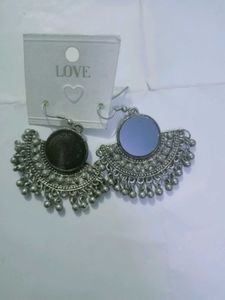 Silver Tone Boho Earrings