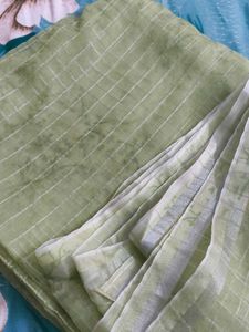 Green Checkered Saree