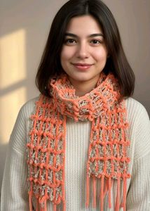 Stylish net Coral Scarf