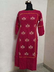 Elegant Pink Printed Kurta