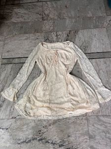 Savana Lace bell sleeves Mini Dress