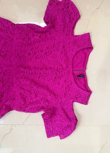 Hot Pink Cold Shoulder Dress