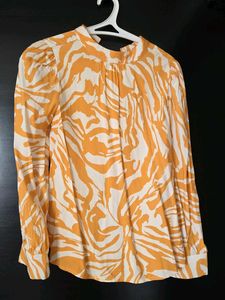 Patterned Long Sleeve Top