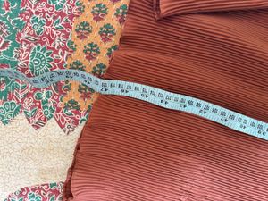 Two-Tone Pleated Dress