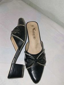 Black Bow Mules
