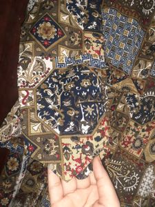 Patchwork Print Button-Up