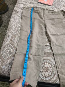 Beige Linen Capri in 32 waist for women