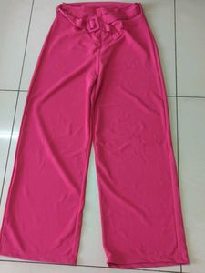 Pink Wide Leg Trousers