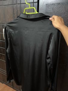 Black Satin Shirt