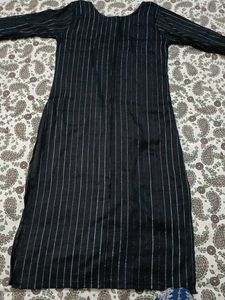 Striped Black Kurti