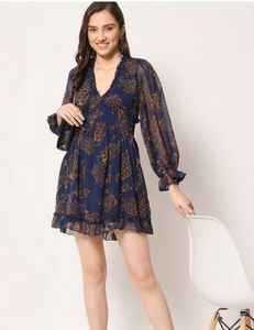 Boho Print Fit & Flare Mini Dress