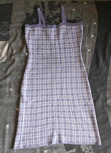 Lilac Plaid Mini Dress