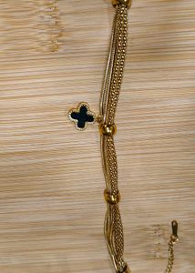 Clover Charm Gold Bracelet ✨🎀