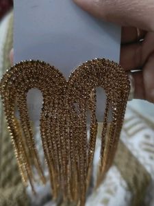 Golden stone Long Earrings