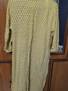 Yellow Printed Tunic Top