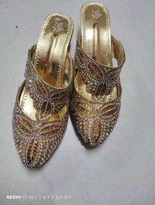 Gold Embellished Heels
