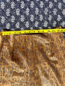 Leather Animal Print Mustard Boot-Cut Pants