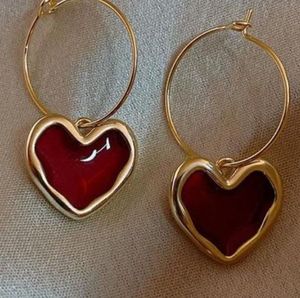 Heart Hoop Earrings 🍓