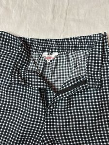 Korean Style Checkered Formal Pant With Belt
