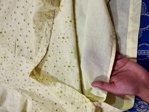 Pretty Yellow Shiffi Embroidery Top