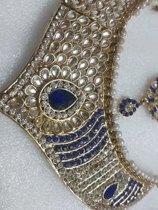 Blue Diamond Jewellery Set With Ring