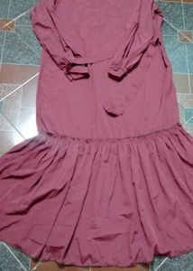 Maroon Frill Abaya (NO DUPPATTA)