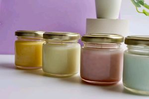 4 Pcs set Mini Soy Wax Jar Candles
