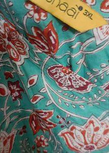 Shaai 3XL Teal Floral Print Top