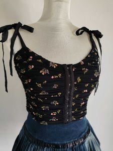 Black Corset Tank Top