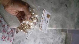 Golden Beads And Pearls