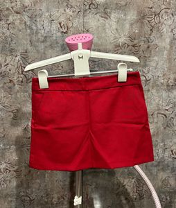 Mango Red Mini Skirt