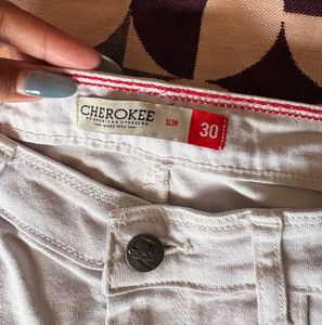 Cherokee Off-White Regular Waist Jeans