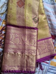 Elegant Silk Blend Saree with stitched blouse