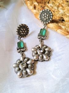 Silver Replica Stone Earrings
