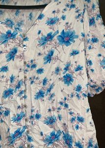 Floral Korean Style Tops For Girls Womens