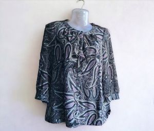 Imported Leaf Printed Western Party Top