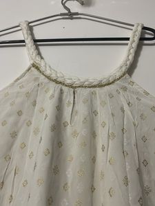 White Georgette Top