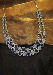 American Diamond Purple Necklace