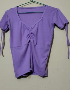 Purple V-Neck Top
